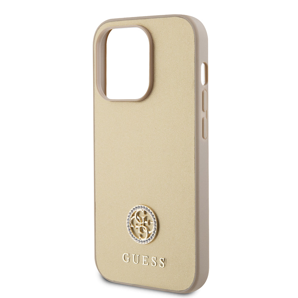 Futrola za Apple iPhone 15 Pro Max, Guess, 4G Strass Metal Logo, Zlatna