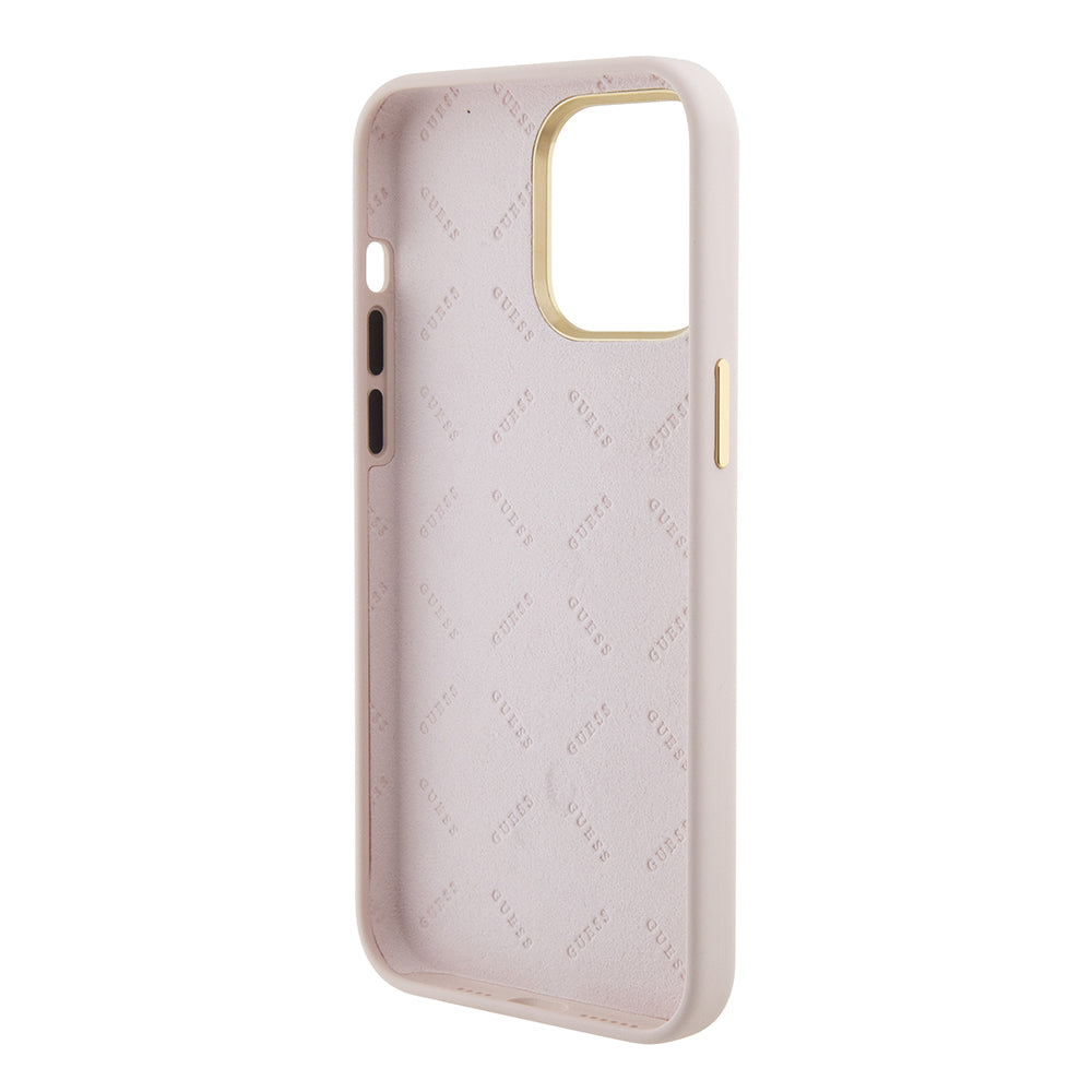Futrola za Apple iPhone 15 Pro Max, Guess, 4G Strass Metal Logo, Roza
