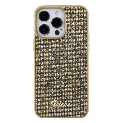 Futrola za Apple iPhone 15 Pro Max, Guess, Disco Metal Script, Zlatna