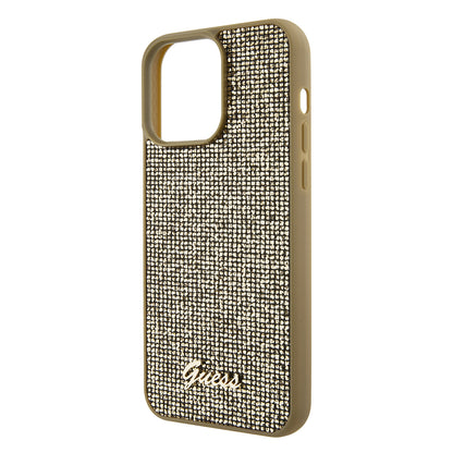 Futrola za Apple iPhone 15 Pro Max, Guess, Disco Metal Script, Zlatna