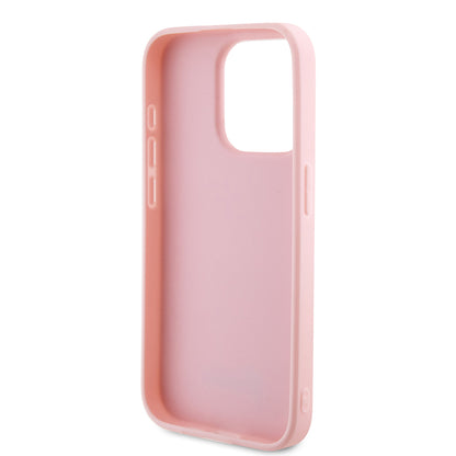 Futrola za Apple iPhone 15 Pro Max, Guess, Iridescent Metal Script, Roza
