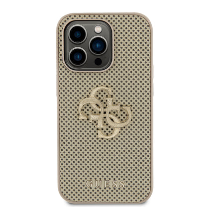 Futrola za Apple iPhone 15 Pro Max, Guess, Perforated 4G, Zlatna
