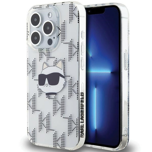 Futrola za Apple iPhone 15 Pro Max, Karl Lagerfeld, IML Electroplated Choupette Head, Prozirna