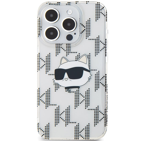 Futrola za Apple iPhone 15 Pro Max, Karl Lagerfeld, IML Electroplated Choupette Head, Prozirna