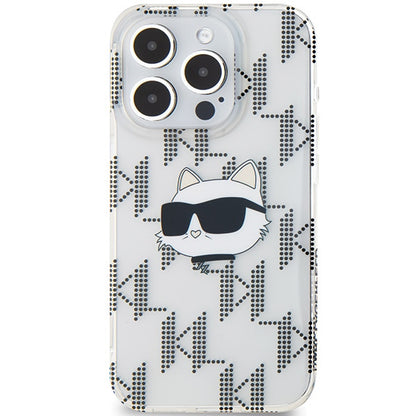 Futrola za Apple iPhone 15 Pro Max, Karl Lagerfeld, IML Electroplated Choupette Head, Prozirna