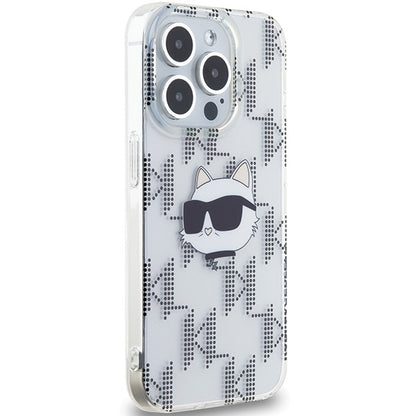 Futrola za Apple iPhone 15 Pro Max, Karl Lagerfeld, IML Electroplated Choupette Head, Prozirna