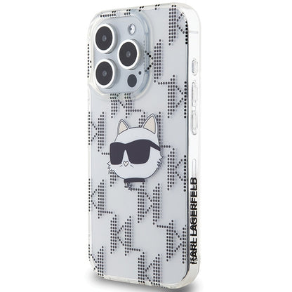 Futrola za Apple iPhone 15 Pro Max, Karl Lagerfeld, IML Electroplated Choupette Head, Prozirna