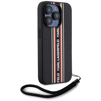 Futrola za Apple iPhone 15 Pro Max, Karl Lagerfeld, Saffiano Athleisure Stripes with Strap, Rosie
