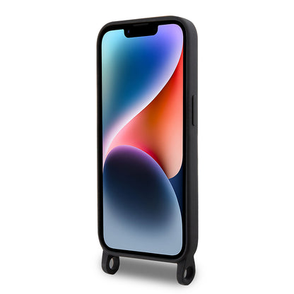 Futrola za Apple iPhone 15 Pro Max, Karl Lagerfeld, Silicone Crossbody Choupette, Crna