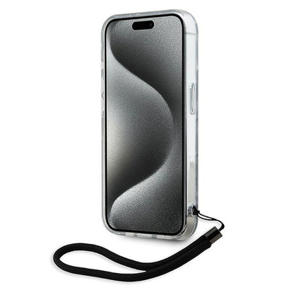 Futrola za Apple iPhone 15 Pro Max, Karl Lagerfeld, Zebra with Cord Strap, Ljubičasta