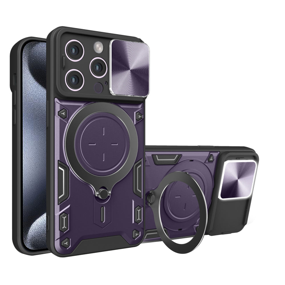 Maska za Apple iPhone 15 Pro Max, Techsuit, CamGuard Pro, Ljubičasta