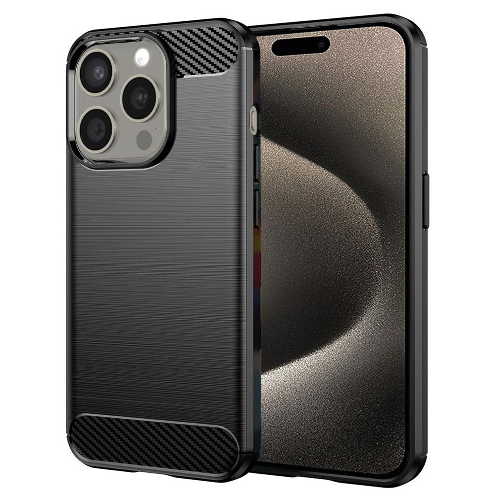 Maska za Apple iPhone 15 Pro Max, Techsuit, Karbon, Crna