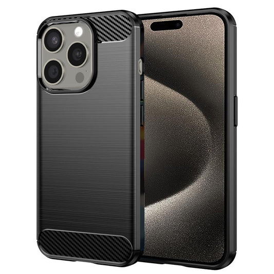 Maska za Apple iPhone 15 Pro Max, Techsuit, Karbon, Crna