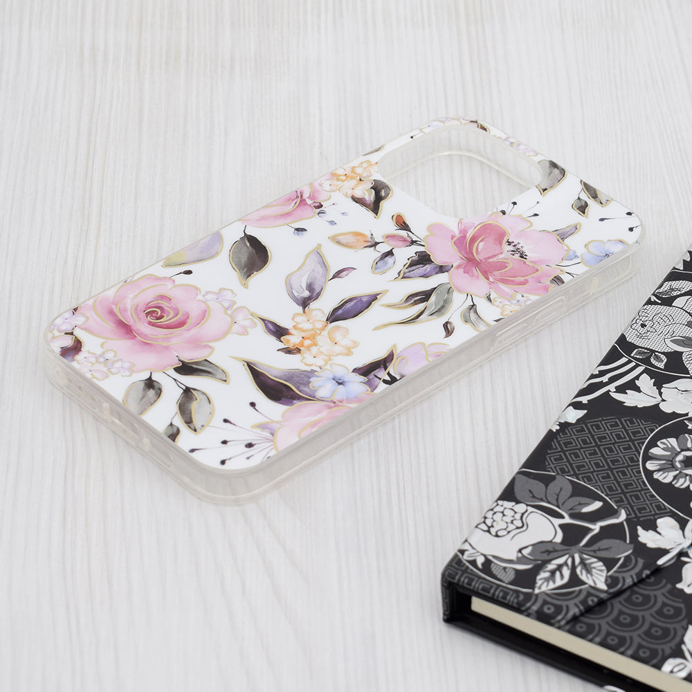 Maska za Apple iPhone 15 Pro Max, Techsuit, Mramor, Bijela