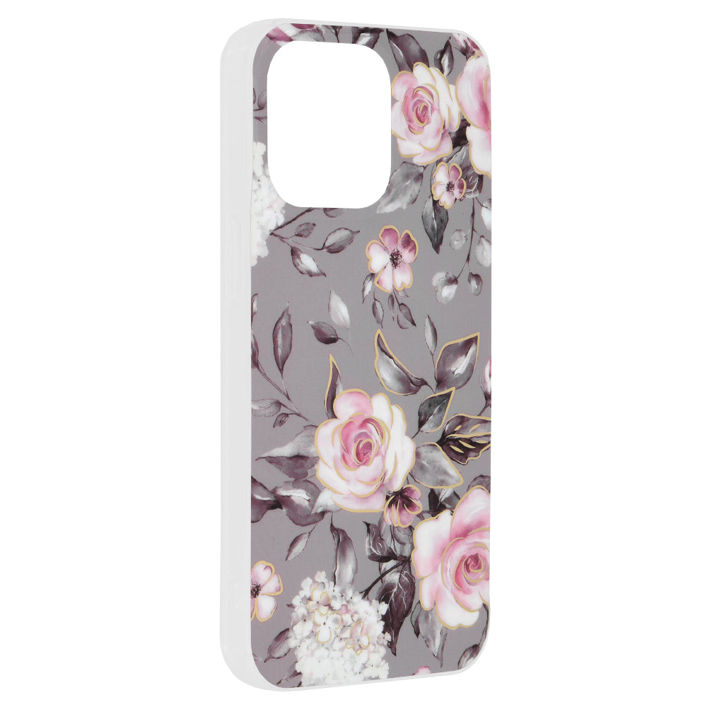 Maska za Apple iPhone 15 Pro Max, Techsuit, Marble, Siva