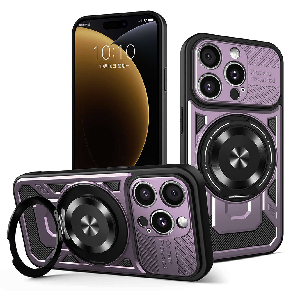 Maska za Apple iPhone 15 Pro Max, Techsuit, RuggedCam, Ljubičasta
