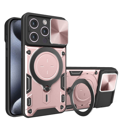 Maska za Apple iPhone 15 Pro, Techsuit, CamGuard Pro, Ružičasto zlatna