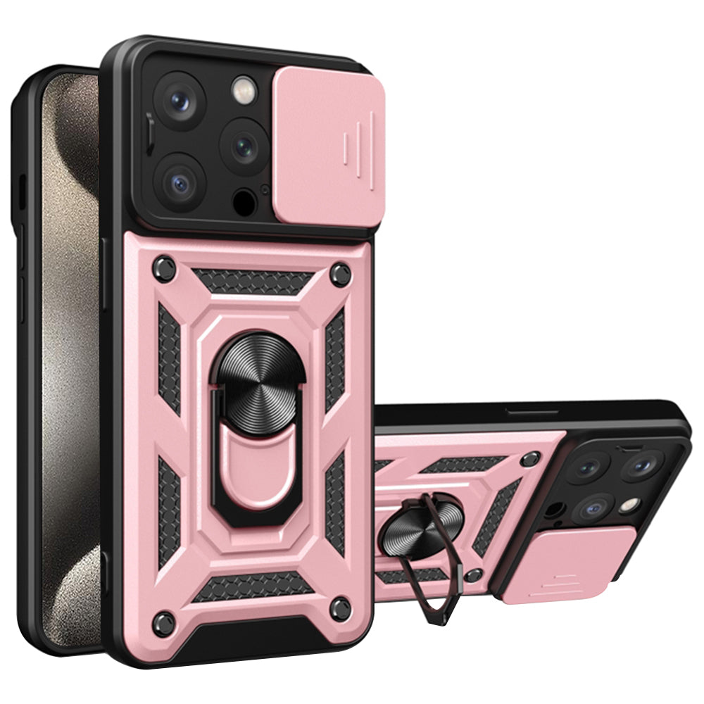Maska za Apple iPhone 15 Pro, Techsuit, CamShield, Roza