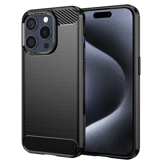 Maska za Apple iPhone 15 Pro, Techsuit, Karbon, Crna