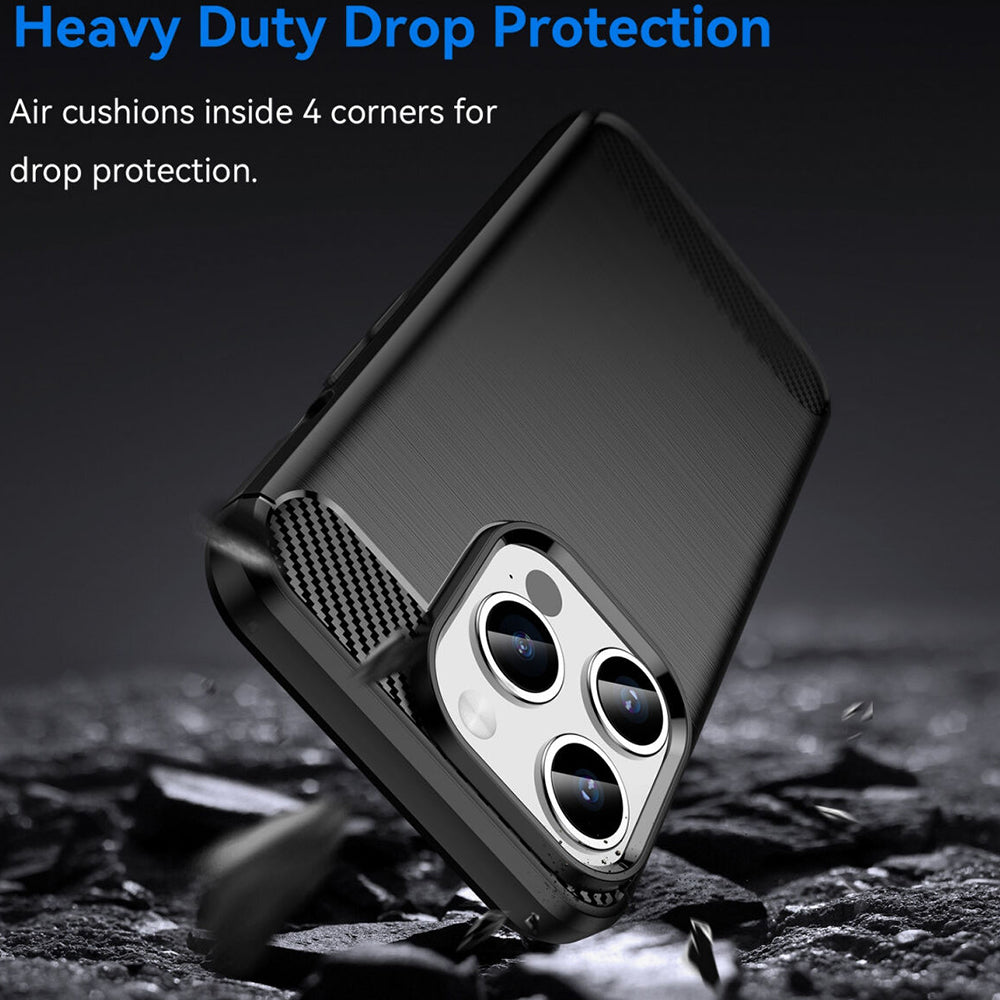 Maska za Apple iPhone 15 Pro, Techsuit, Karbon, Crna