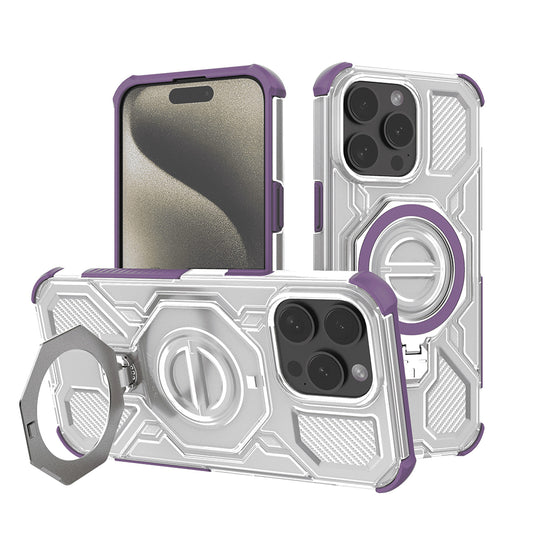 Maska za Apple iPhone 15 Pro, Techsuit, Carbon Shield Pro, Ljubičasta