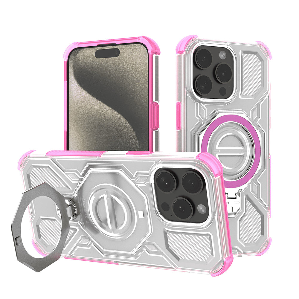 Maska za Apple iPhone 15 Pro, Techsuit, Carbon Shield Pro, Roza