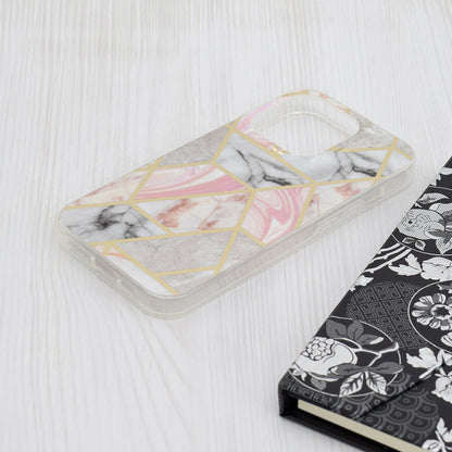 Maska za Apple iPhone 15 Pro, Techsuit, Marble, Roza