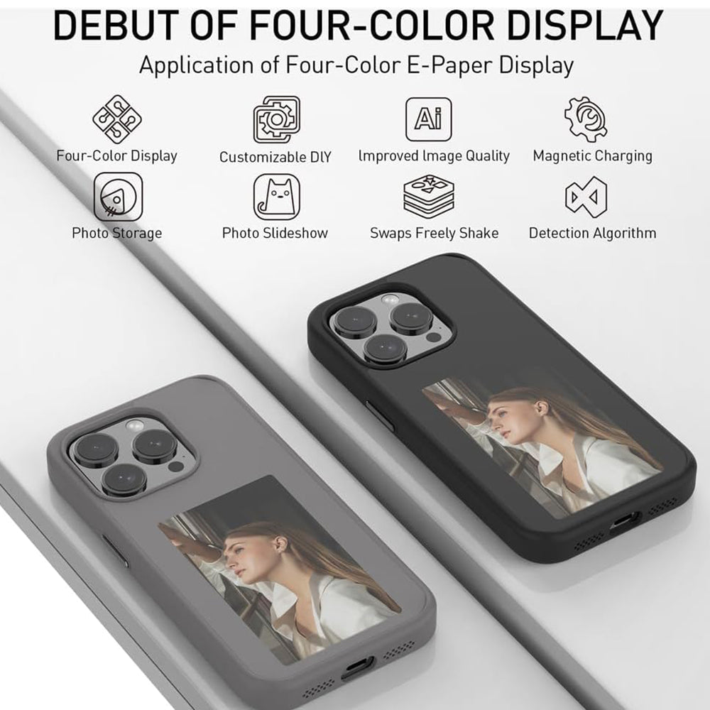 Maska za Apple iPhone 15 Pro, Techsuit, SmartScreen NFC, Crna