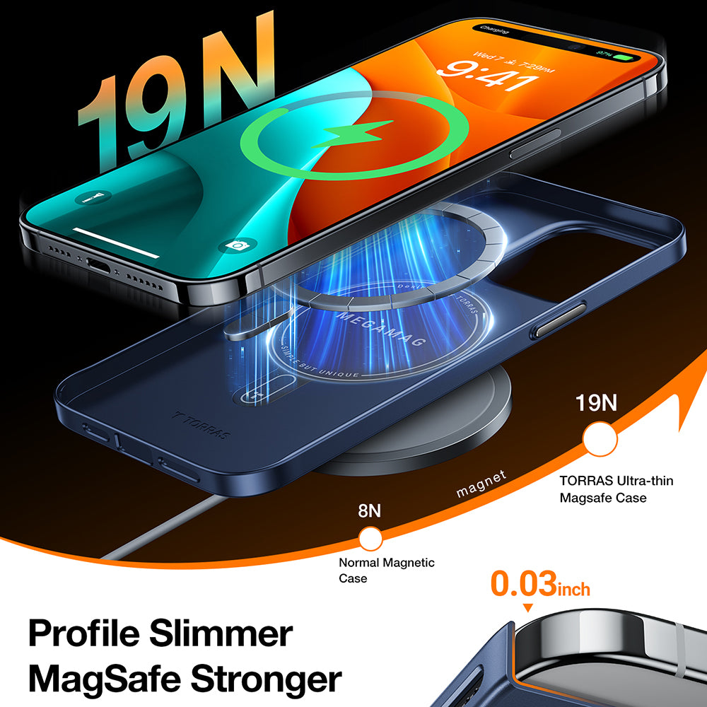 Maska za Apple iPhone 15 Pro, Torras, OriginFit, Tamnoplava