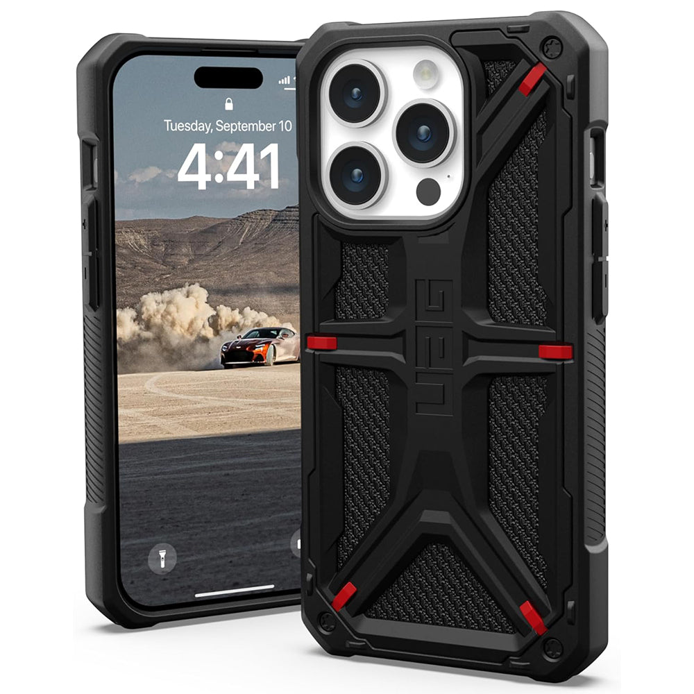 Maska za Apple iPhone 15 Pro, Urban Armor Gear, Monarch Kevlar, Crna
