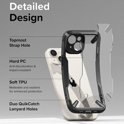 Futrola za Apple iPhone 15, Ringke, Fusion X, Crna