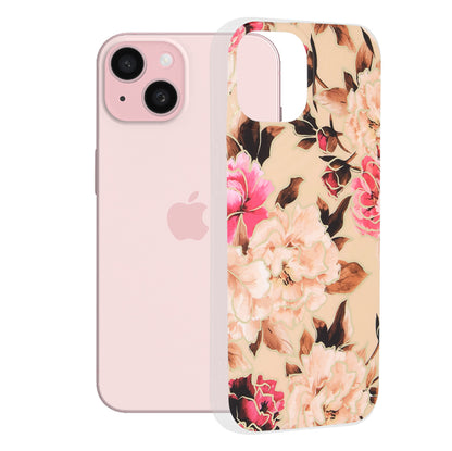 Maska za Apple iPhone 15, Techsuit, Marble, Bež