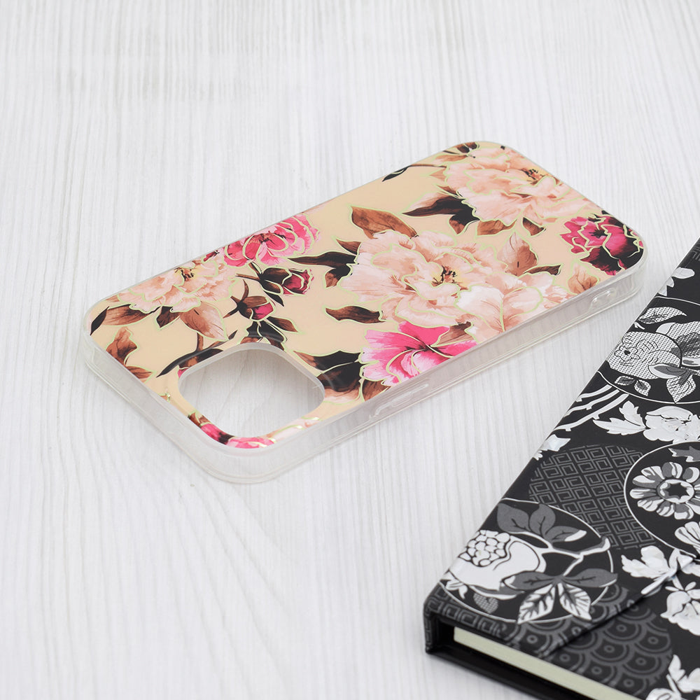 Maska za Apple iPhone 15, Techsuit, Marble, Bež