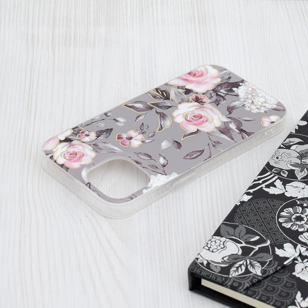 Maska za Apple iPhone 15, Techsuit, Marble, Siva
