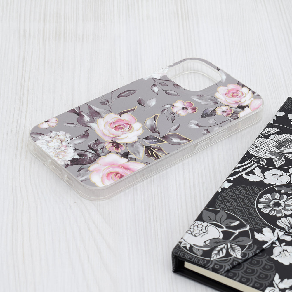 Maska za Apple iPhone 15, Techsuit, Marble, Siva