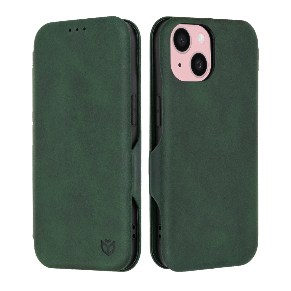 Maska za Apple iPhone 15, Techsuit, Safe Wallet Plus, Zelena