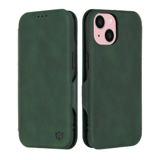 Maska za Apple iPhone 15, Techsuit, Safe Wallet Plus, Zelena