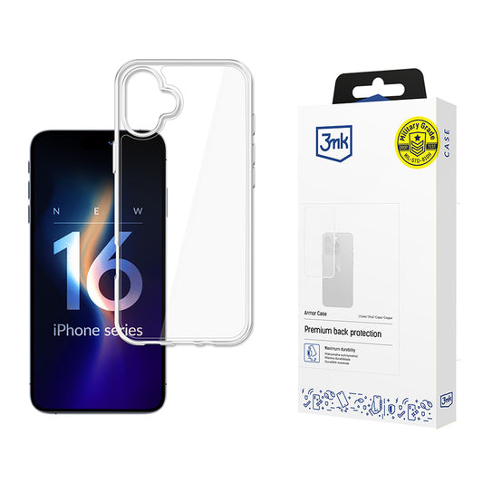 Maska za Apple iPhone 16, 3MK, Armor, Prozirna