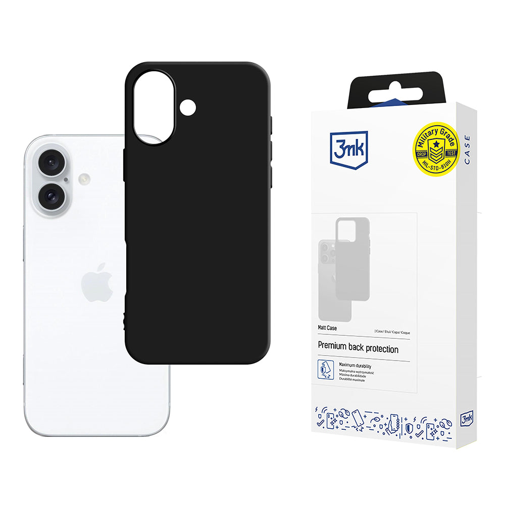 Maska za Apple iPhone 16, 3MK, Crna Mat