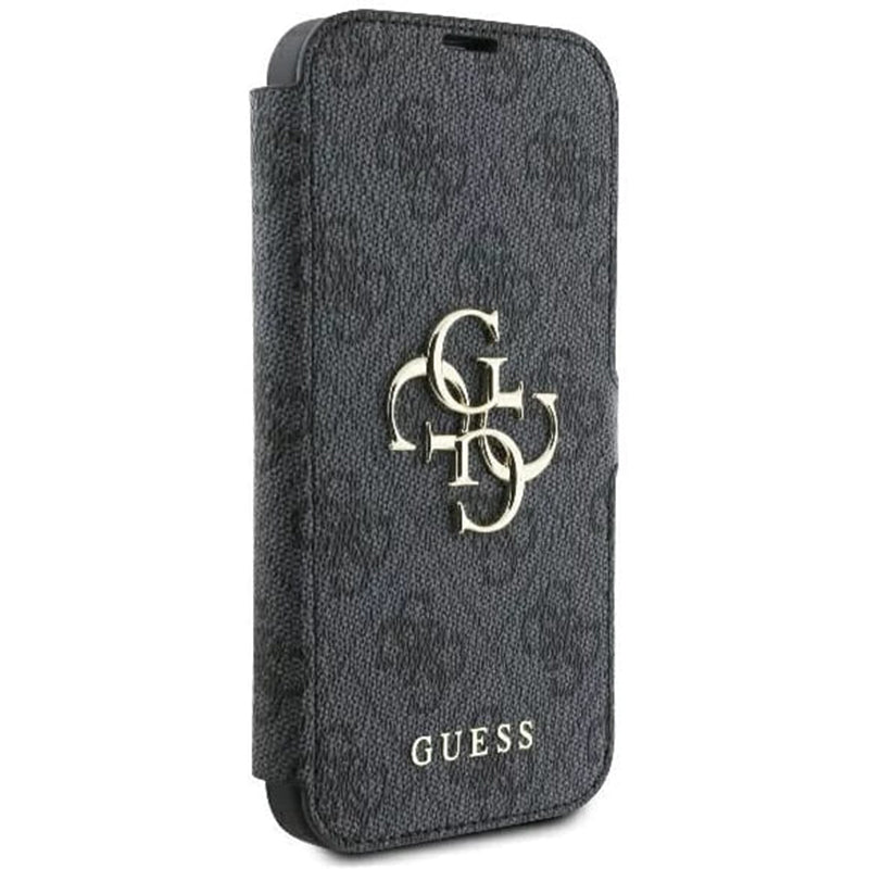 Futrola za Apple iPhone 16, Guess, 4G Book, Crna