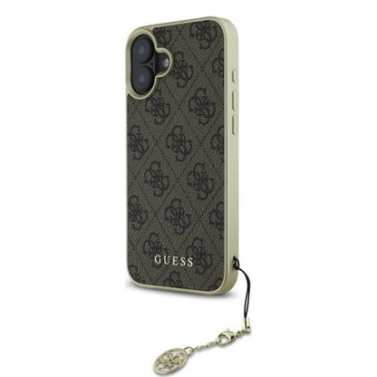 Futrola za Apple iPhone 16, Guess, 4G Charm, Smeđa