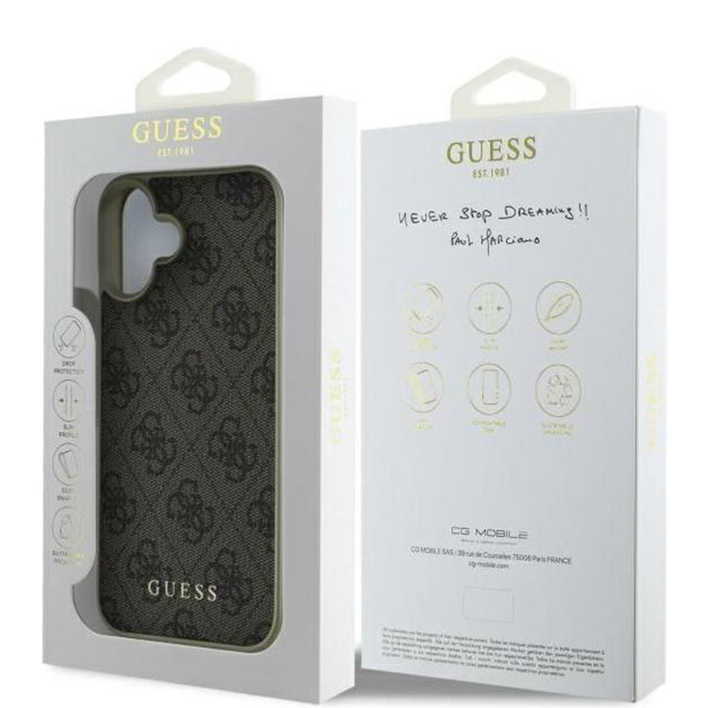 Futrola za Apple iPhone 16, Guess, 4G Charm, Smeđa