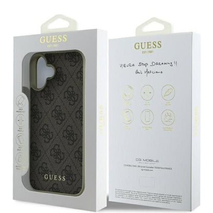 Futrola za Apple iPhone 16, Guess, 4G Charm, Smeđa