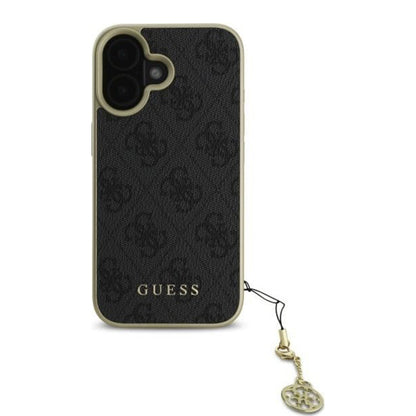 Futrola za Apple iPhone 16, Guess, 4G Charm, Crna