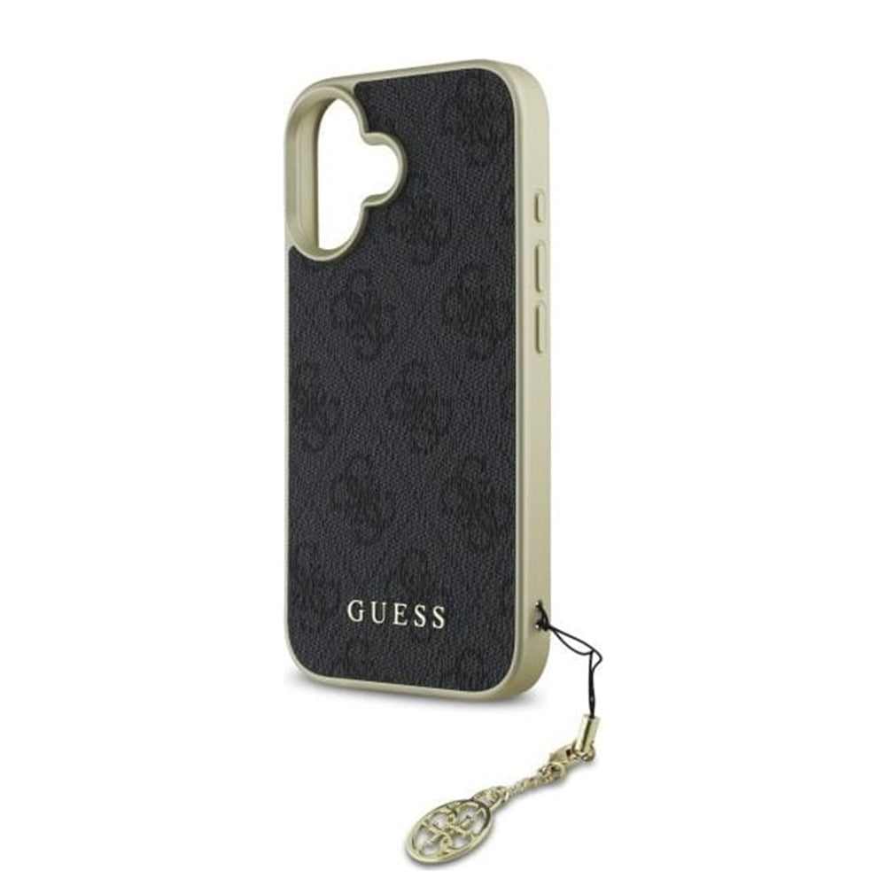 Futrola za Apple iPhone 16, Guess, 4G Charm, Crna