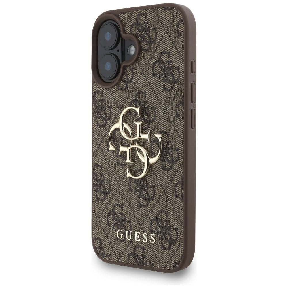 Futrola za Apple iPhone 16, Guess, 4G Classic Logo with Strap, Smeđa