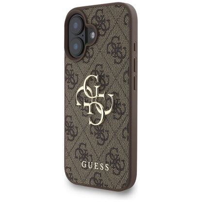 Futrola za Apple iPhone 16, Guess, 4G Classic Logo with Strap, Smeđa