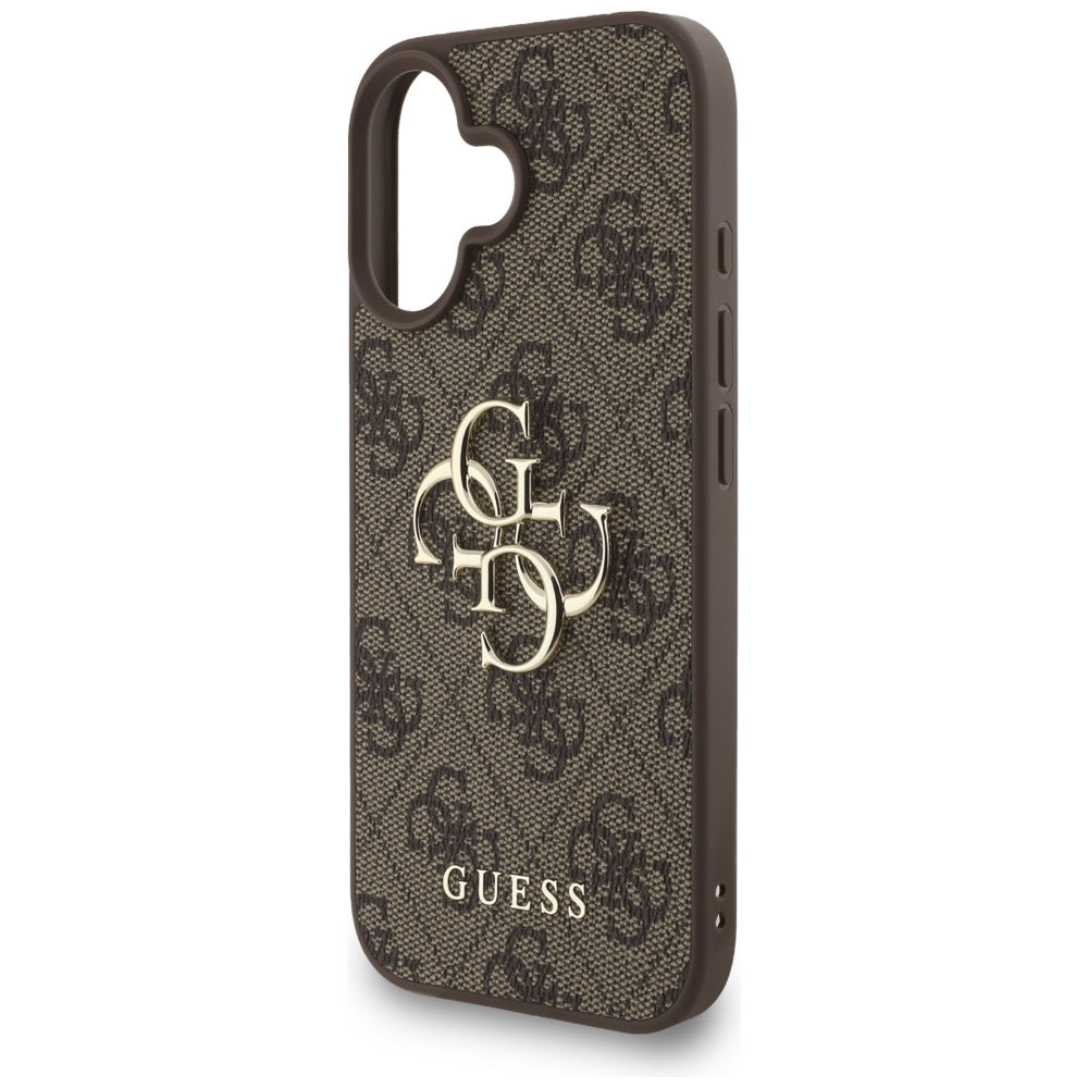 Futrola za Apple iPhone 16, Guess, 4G Classic Logo with Strap, Smeđa