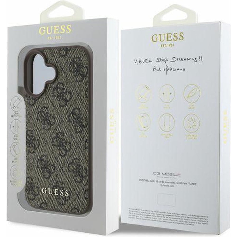 Futrola za Apple iPhone 16, Guess, 4G Classic, smeđa