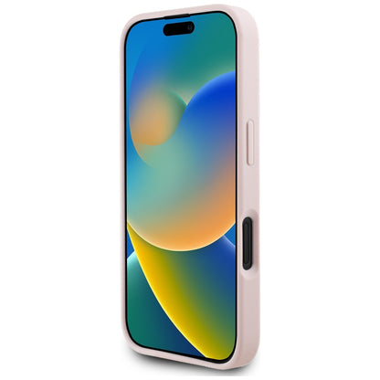 Futrola za Apple iPhone 16, Guess, 4G Grained Roses Big Logo, Roza